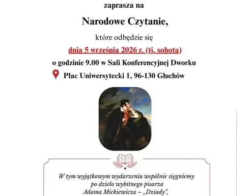 Narodowe Czytanie 2026 w Głuchowie: „Dziady” Mickiewicza w dworku
