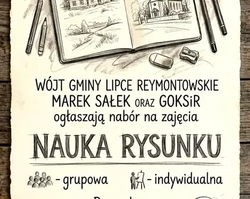 Warsztaty rysunku w Lipcach Reymontowskich – zapisy trwają