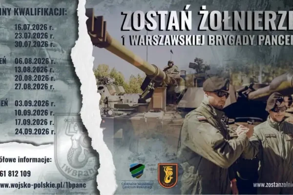 Rekrutacja do 1 Warszawskiej Brygady Pancernej – terminy na wrzesień 2026