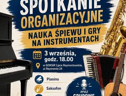 Rusza rekrutacja na zajęcia muzyczne w GOKSiR Lipce Reymontowskie