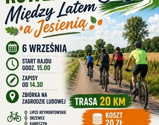 Rajd rowerowy „Między latem a jesienią” w Lipcach Reymontowskich – zapisy już 6 września