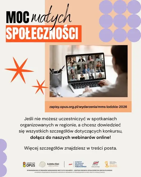 Program grantowy dla NGO w Łódzkiem – startują spotkania informacyjne
