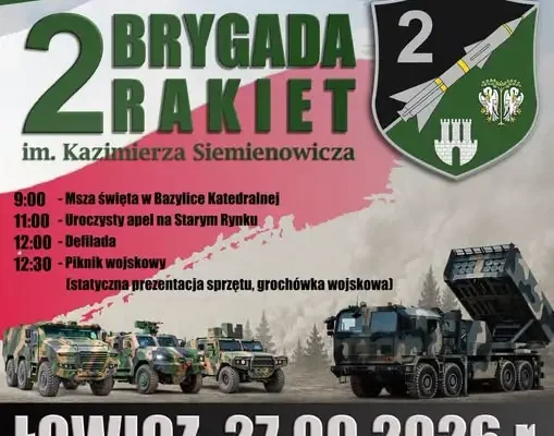 Łowicz: 27 września inauguracja formowania 2. Brygady Rakiet im. Kazimierza Siemienowicza
