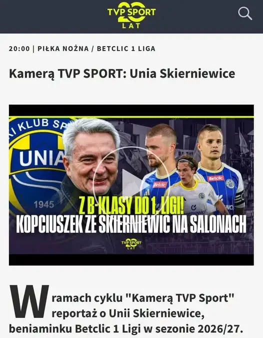 Unia Skierniewice w obiektywie TVP Sport – reportaż o beniaminku Betclic 1 Ligi
