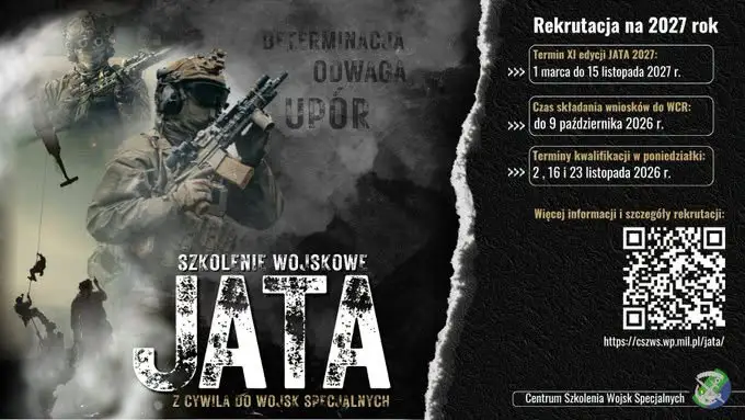 Nowy nabór do Wojsk Specjalnych: rusza szkolenie JATA dla cywilów