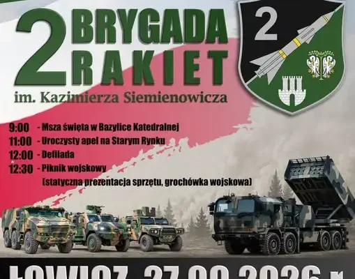 Łowicz: 27 września inauguracja formowania 2. Brygady Rakiet im. Kazimierza Siemienowicza