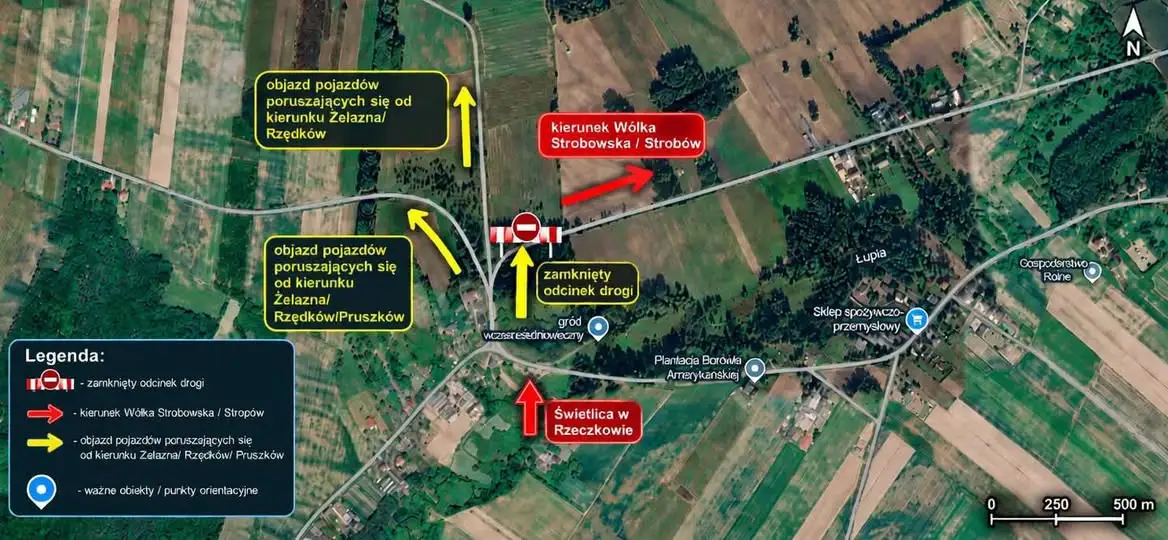 Awaria przepustu w Rzeczkowie – droga gminna zamknięta 28 września